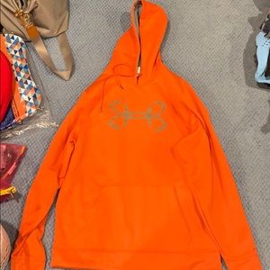 Men’s orange under armour hoodie size large
